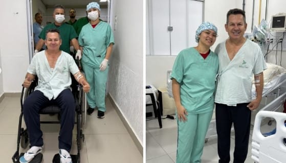 Governador se recupera bem após queda em obra e segue sob cuidados médicos na Santa Casa de Cuiabá