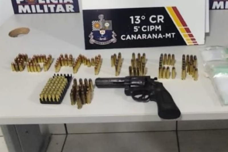 PM prende homem por ameaça contra a ex e apreende arma com 157 munições