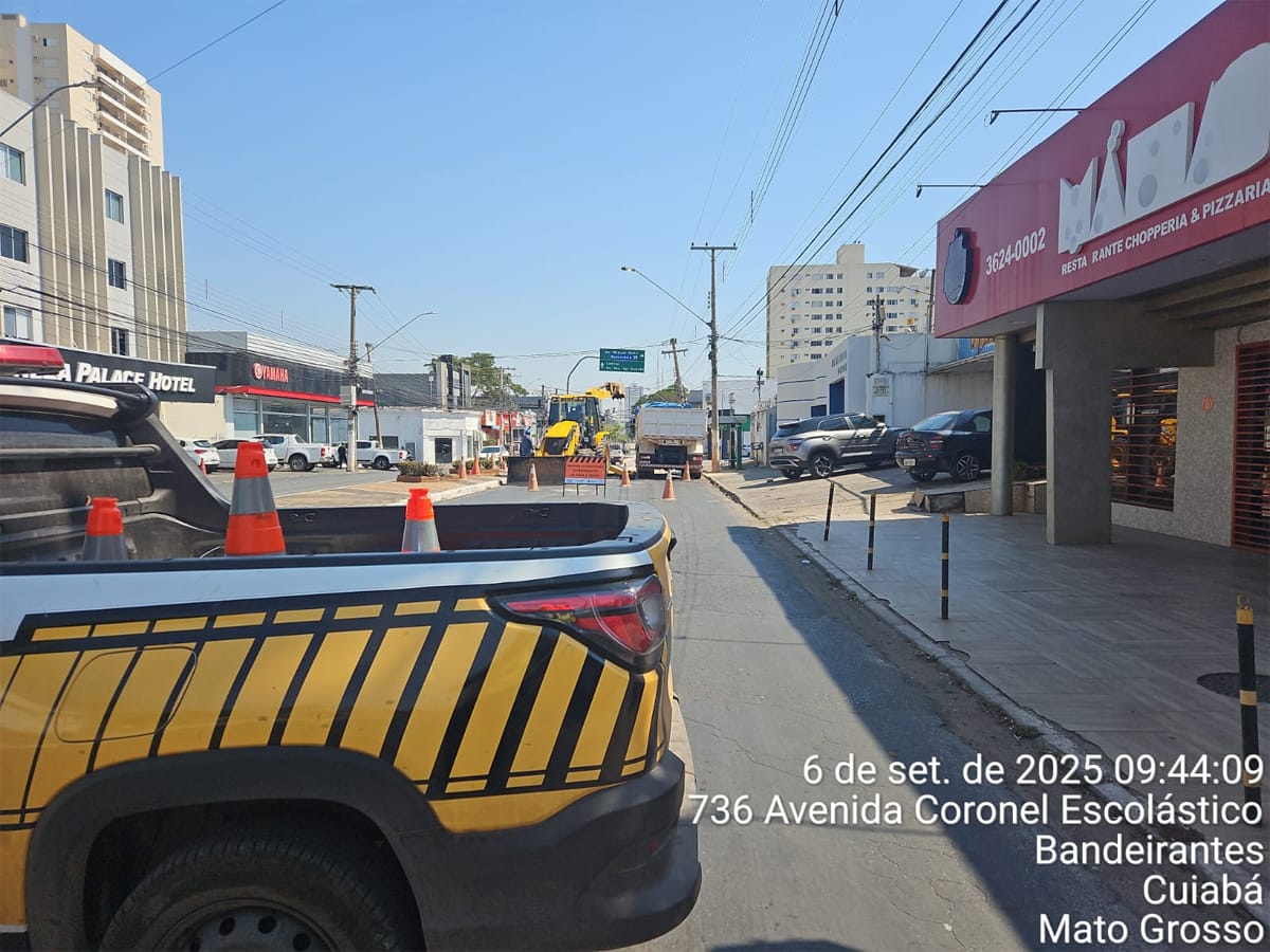 Semob informa interdição na Coronel Escolástico para reparo emergencial