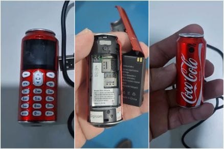 Mini celular disfarçado de lata de Coca-Cola é apreendido em presídio de Mato Grosso
