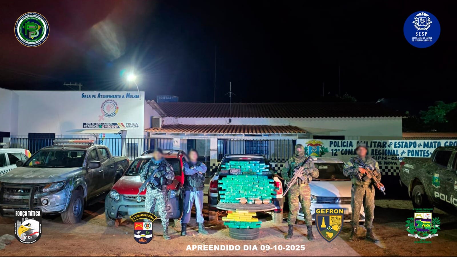 Forças de segurança apreendem mais de 119 kg de drogas; prejuízo foi de R$ 2,2 mi ao crime