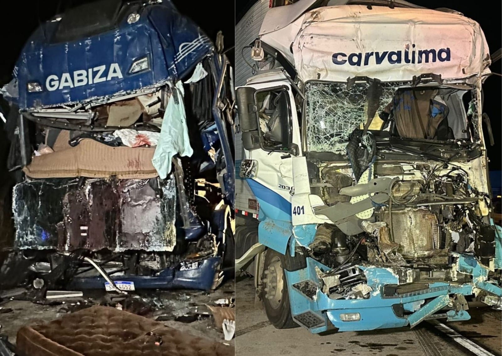 Motorista morre preso às ferragens em colisão entre três carretas em Rondonópolis