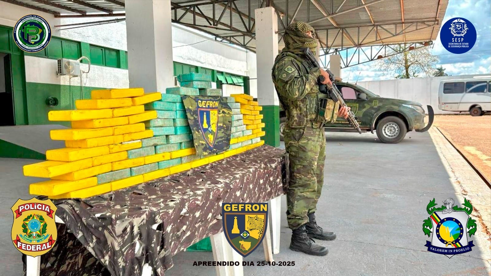 Ação integrada apreende mais de 100 kg de cocaína e pasta base em chácara de Porto Esperidião