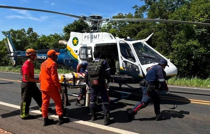 Corpo de Bombeiros realiza desencarceramento e socorre vítimas de grave acidente na MT-010