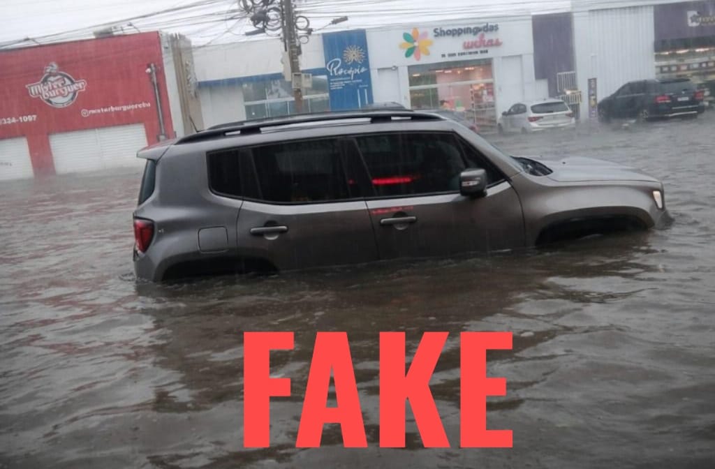 Defesa Civil de Cuiabá desmente imagem de alagamento e alerta para riscos de conteúdos falsos