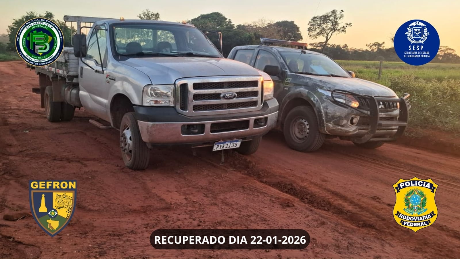 Gefron recupera caminhão furtado em Cuiabá durante patrulhamento na fronteira com a Bolívia