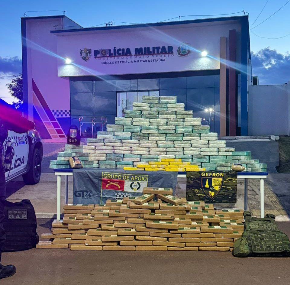 Operação conjunta apreende 398 tabletes de drogas na BR-163 e prende motorista