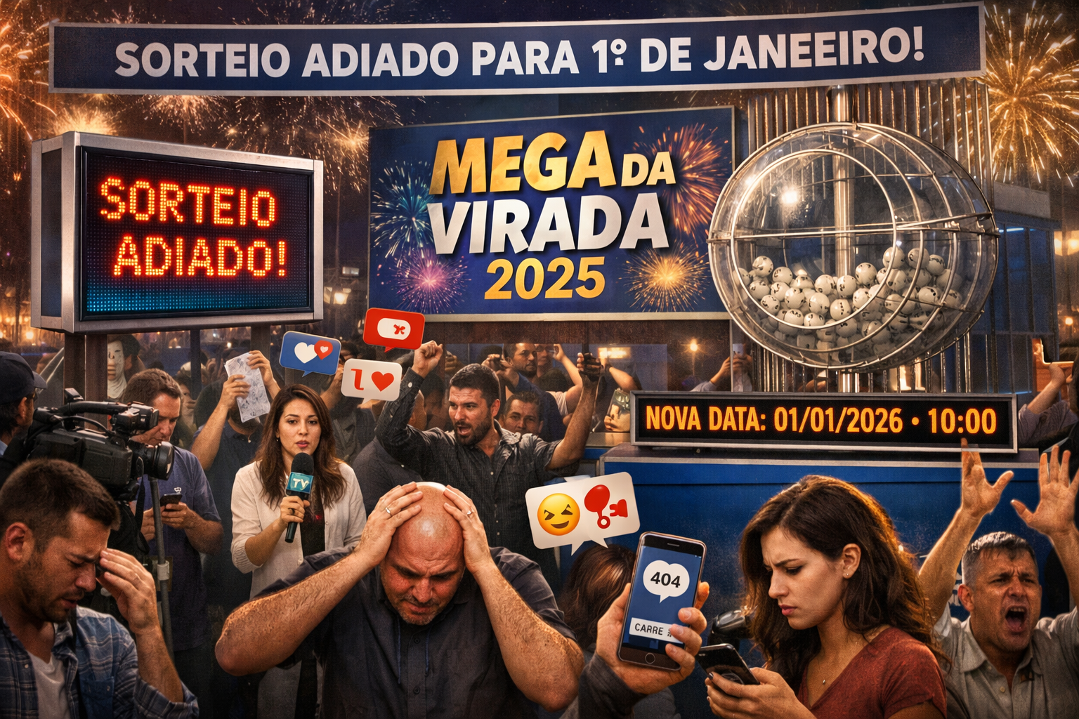 Mega da Virada atrasa, frustra apostadores e gera crise na virada do ano