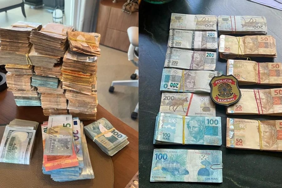 Polícia Federal encontra pilhas de dinheiro em operação contra o Banco Master