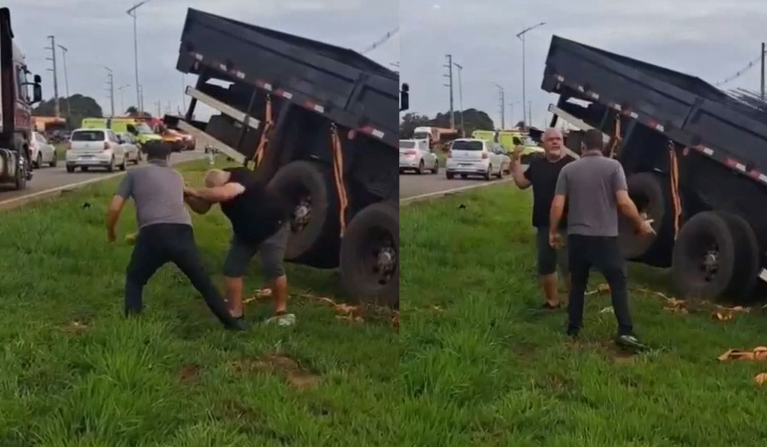 Briga entre jornalistas durante cobertura de acidente na BR-163 repercute nas redes sociais