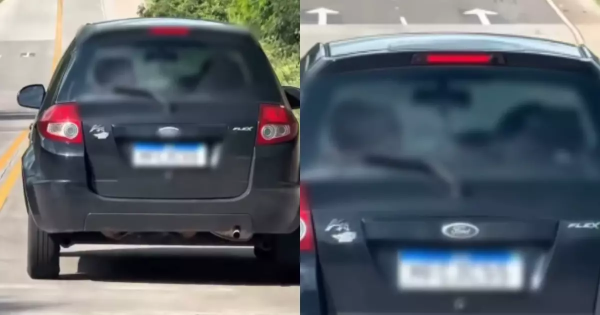 “Zigue-zague suspeito”: casal chama atenção por condução ‘animada’ na BR-163