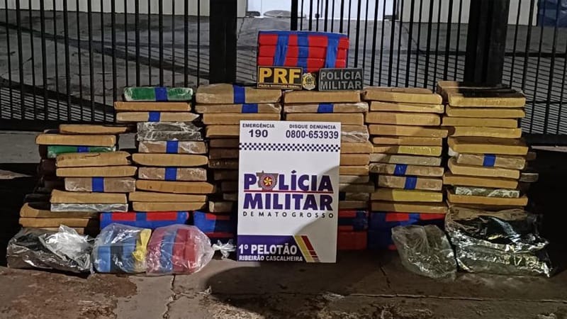 PM, PF e PRF apreendem 335 quilos de entorpecentes e prende quatro suspeitos por tráfico