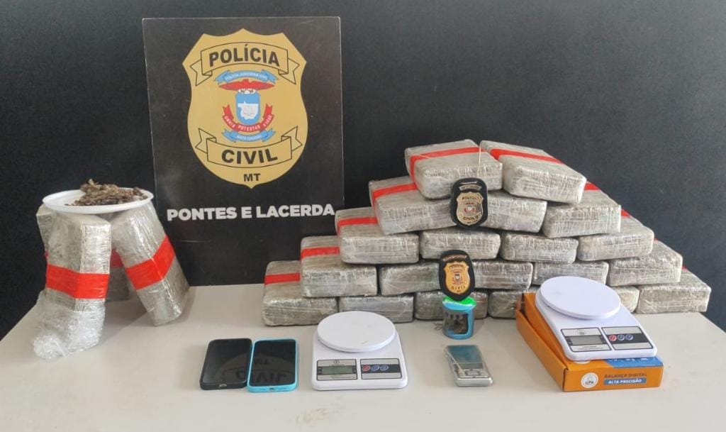 PC apreende 23 kg de maconha durante ação contra esquema de distribuição de drogas