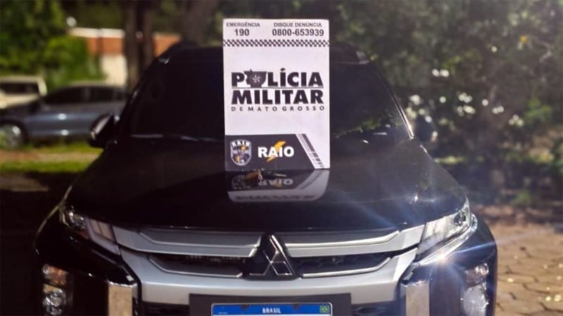 PM prende suspeito e recupera L-200 Triton roubada de residência em Várzea Grande