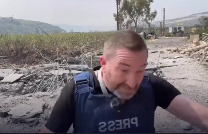 Míssil explode ao lado de repórter durante cobertura no Sul do Líbano