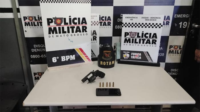 PM impede homicídio e apreende adolescentes e arma; crime aconteceria em Cáceres