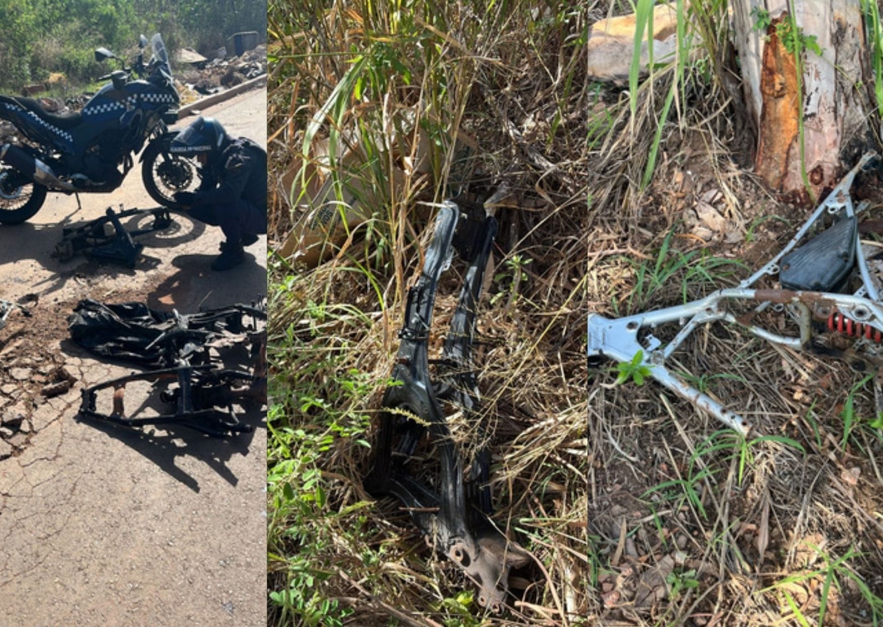 Guarda Municipal encontra ‘cemitério’ com carcaças de motos furtadas
