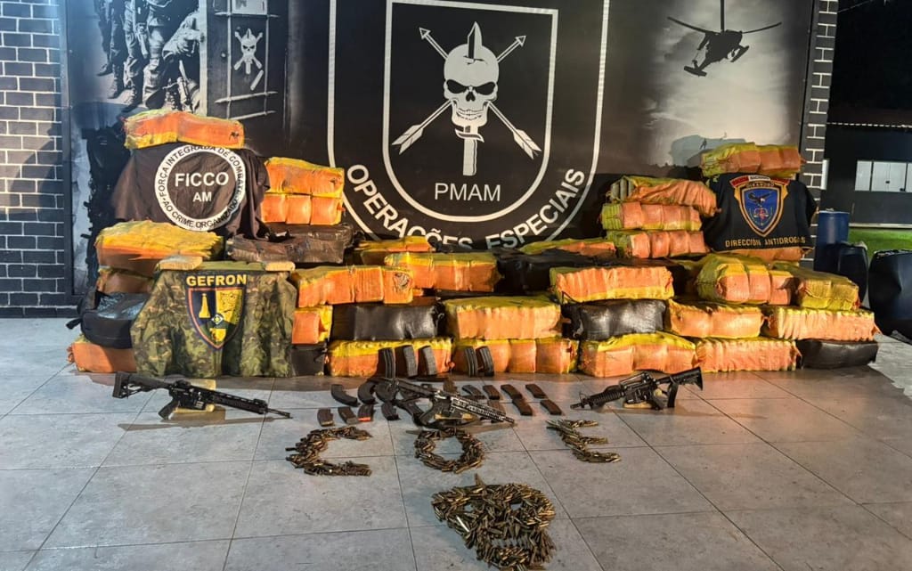 Com apoio do Gefron, megaoperação apreende 2,5 toneladas de drogas no Amazonas