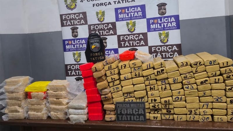 PMs da Força Tática apreendem 141 quilos de drogas; prejuízo foi de R$ 2,5 milhões às facções