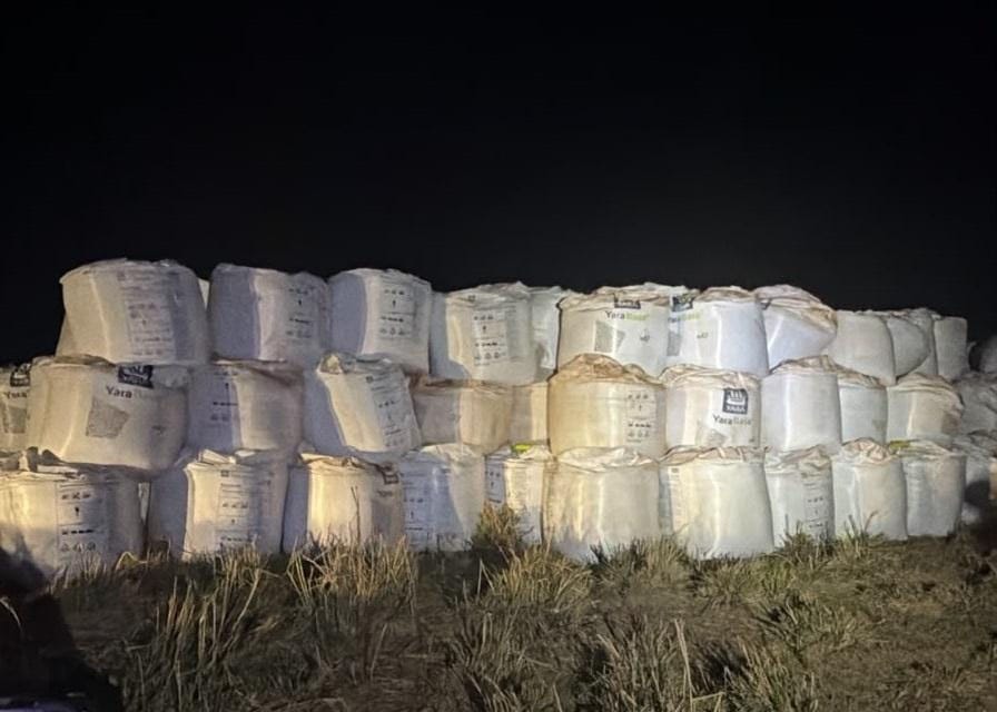 Carga de 273 toneladas de agrotóxico avaliada em R$ 1,3 milhão é recuperada pela PJC