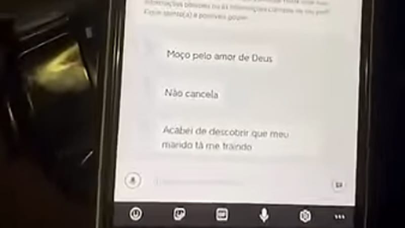 Motociclista de app de GO leva mulher para flagrar suposta traição em motel; veja o vídeo