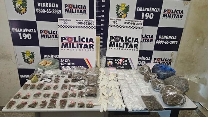 Suspeitos são presos com 6 quilos de maconha e 2,9 mil porções de cocaína