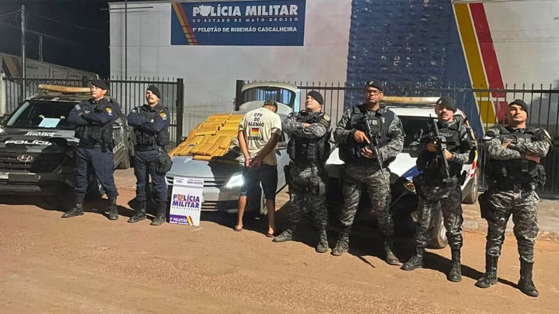 Traficante é preso pela Força Tática e PRF com 55 quilos de maconha e "supermaconha"