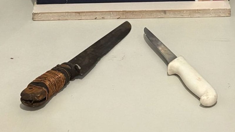 Homem tenta matar duas pessoas com golpes de faca; suspeito confessou e foi preso pela PM
