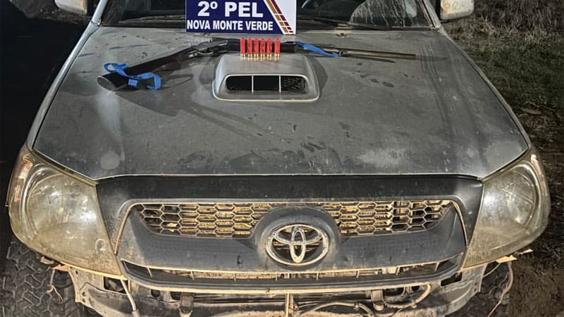 Homem que tentou matar vítima e fugiu roubando caminhonete é preso pela PM