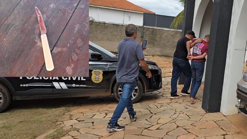 Mulher tenta defender amiga que era agredida pelo marido e leva facada; homem foi preso