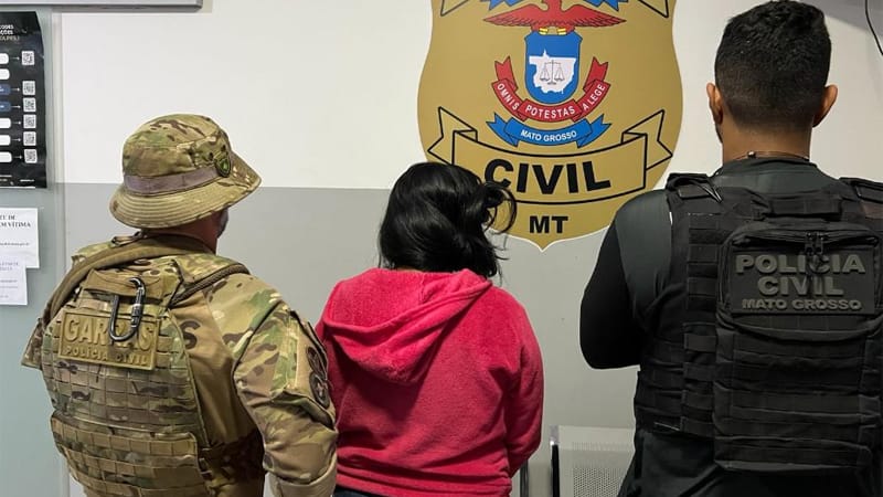 Policiais civis de MT apoia operação de MS e prende mulher acusada de homicídio