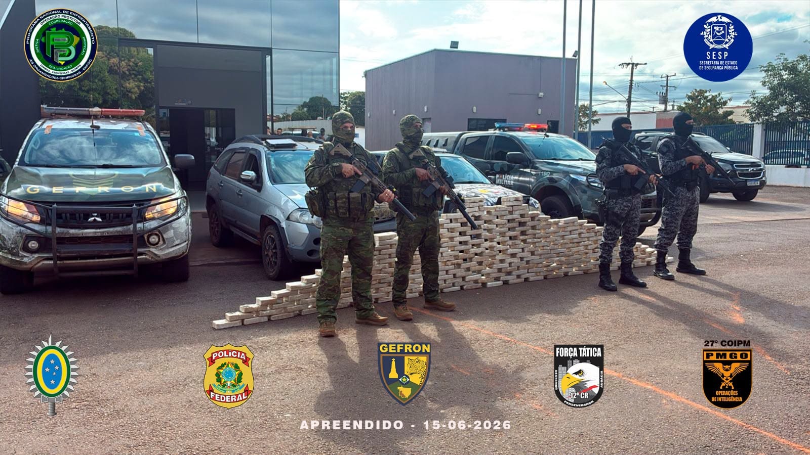 Operação apreende 248 quilos de cocaína em MT; prejuízo aos traficantes é de R$ 4 milhões
