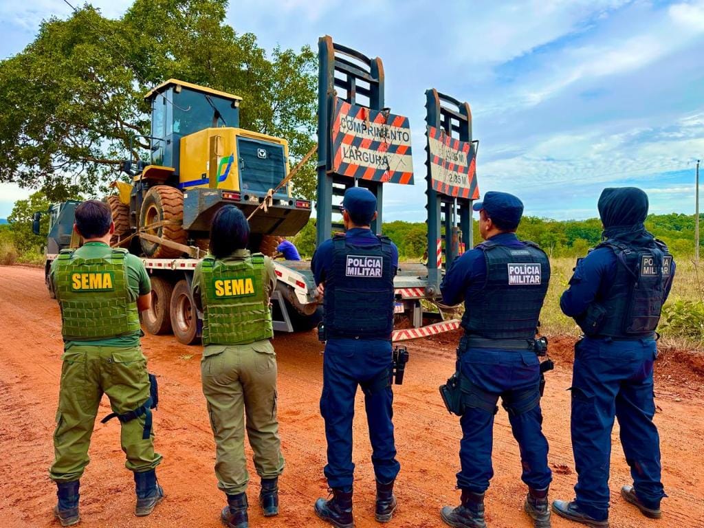 Operação apreende máquina usada em desmate ilegal e aplica R$ 1,5 milhão em multas em MT