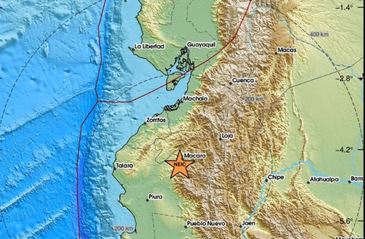 Terremoto de magnitude 5,1 atinge fronteira entre Peru e Equador durante a madrugada