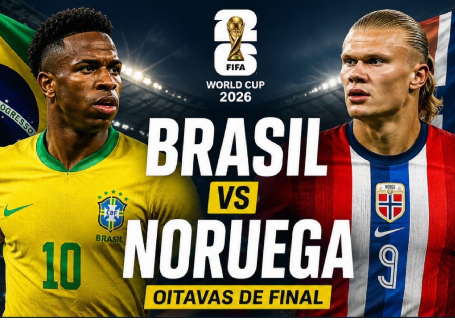 Brasil enfrenta a Noruega hoje em duelo decisivo pelas oitavas da Copa do Mundo 2026