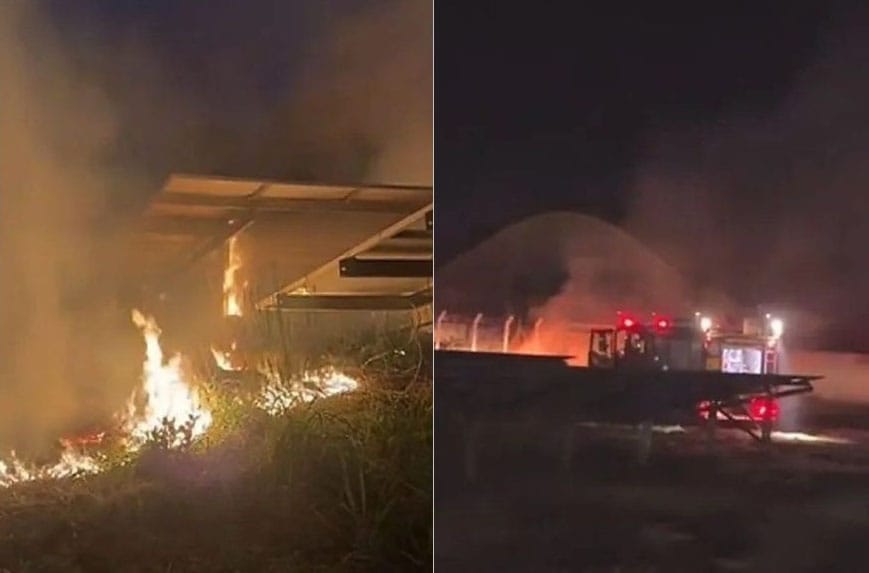 Incêndio atinge área de vegetação ao lado de policlínica; fogo foi controlado rapidamente