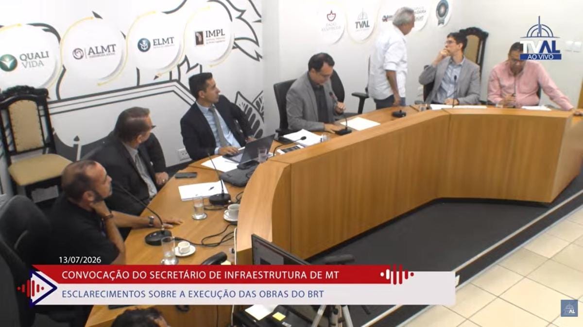 Marcelo Oliveira deixa audiência da ALMT e transfere respostas sobre o BRT à equipe, veja vídeos
