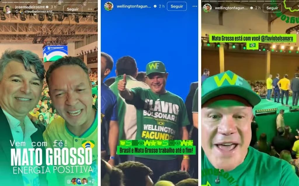 Wellington e Medeiros acompanham oficialização da candidatura de Flávio Bolsonaro em SP