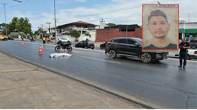 Pedestre morre após ser atropelado por motocicleta na Avenida Fernando Corrêa, em Cuiabá
