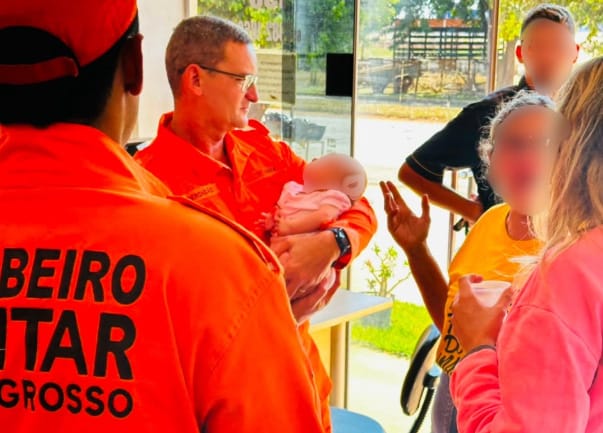 Bombeiros salvam bebê que engasgou com leite materno; caso ocorreu em Campo Novo