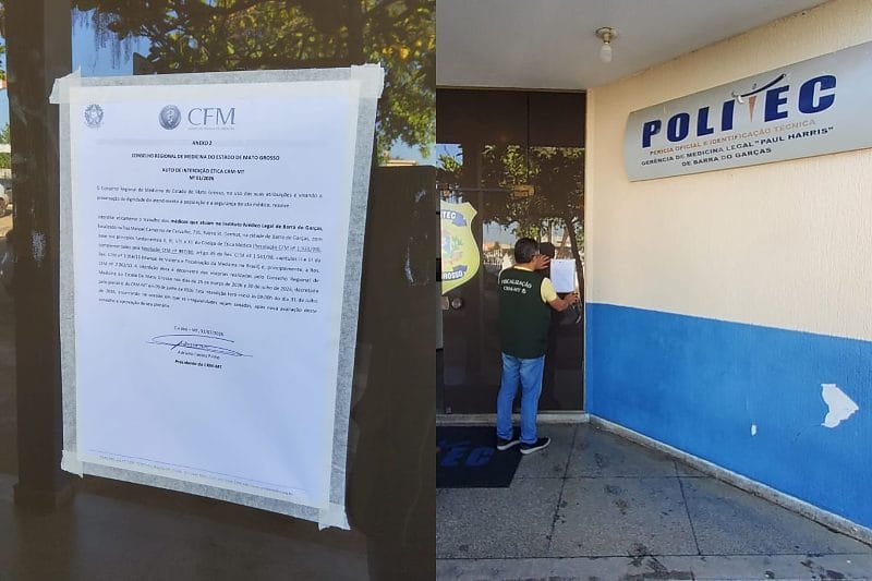 CRM interdita IML de Barra do Garças após encontrar série de irregularidades