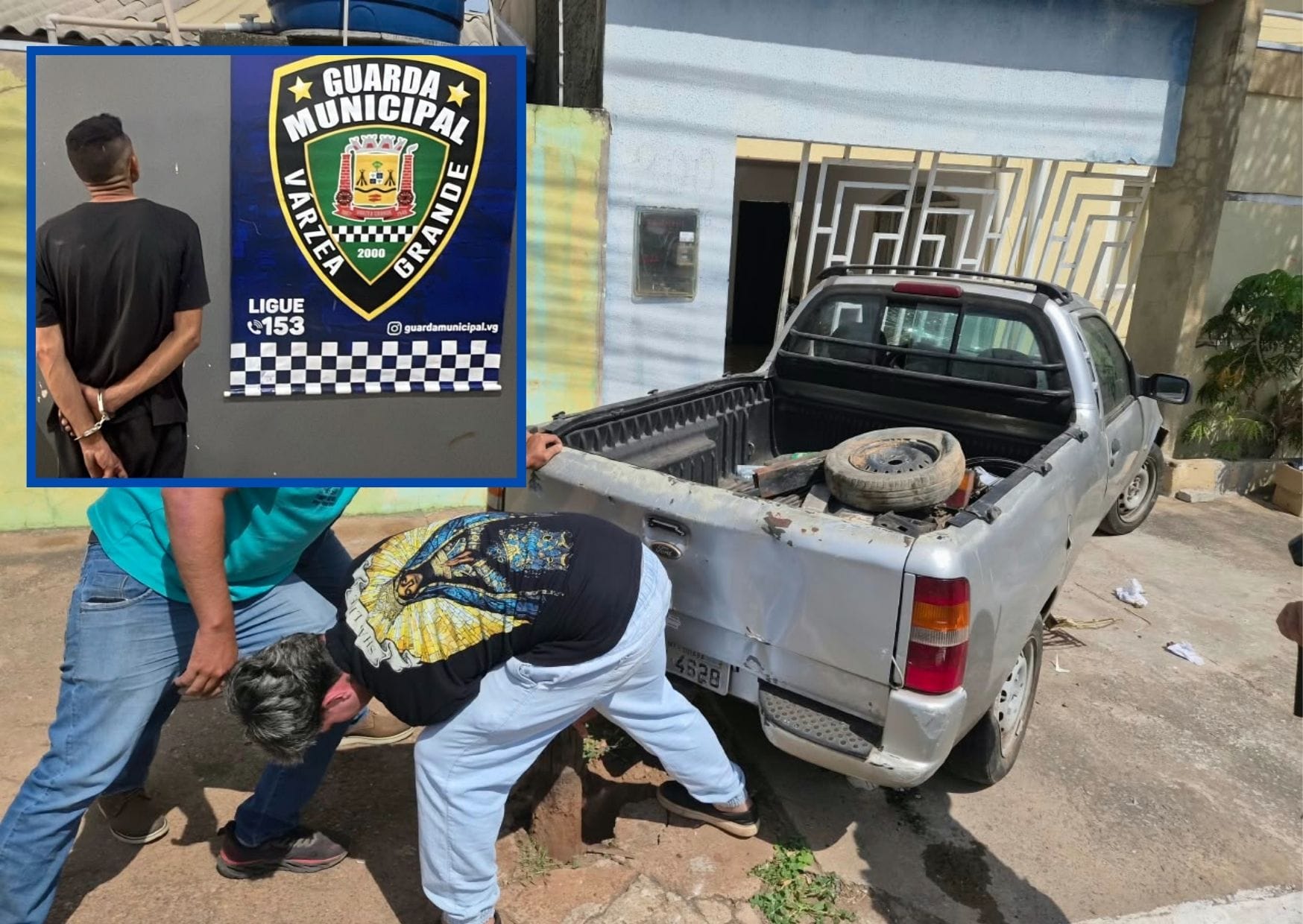 Bêbado e sem CNH, homem bate carro contra portão de residência e acaba detido em VG
