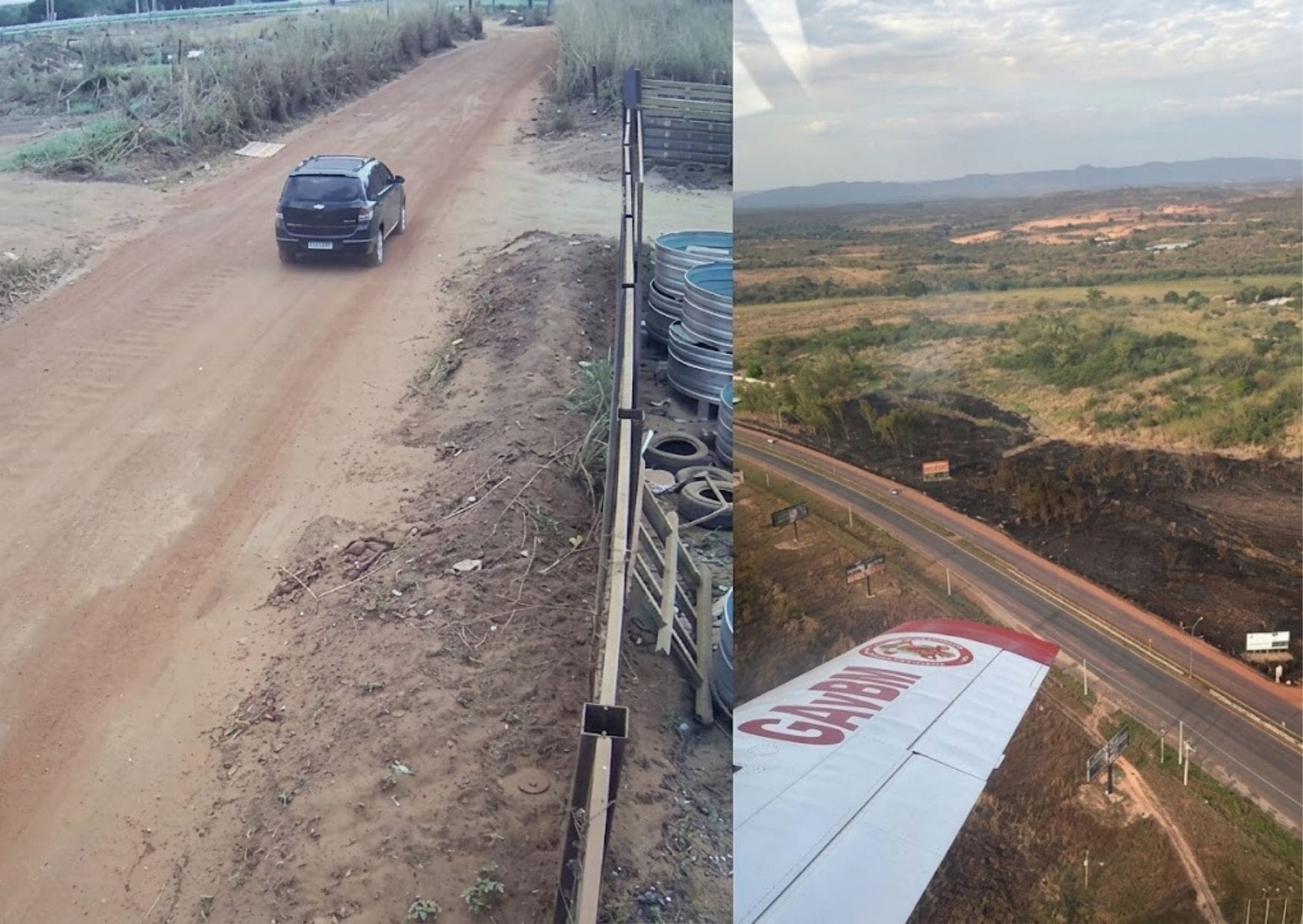 Vídeos: homem é flagrado provocando incêndio às margens da MT-010 e acaba preso