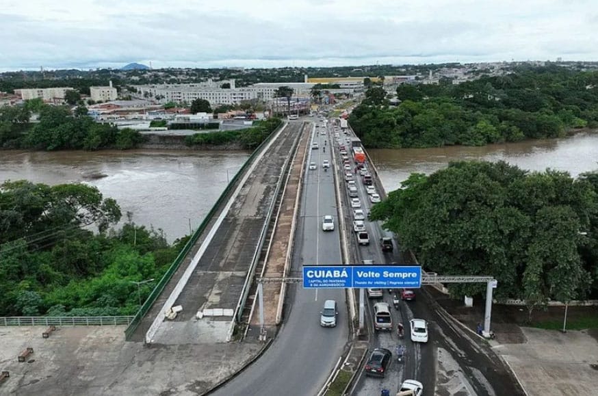 Ponte Júlio Müller ficará interditada no sentido VG-Cuiabá neste fim de semana