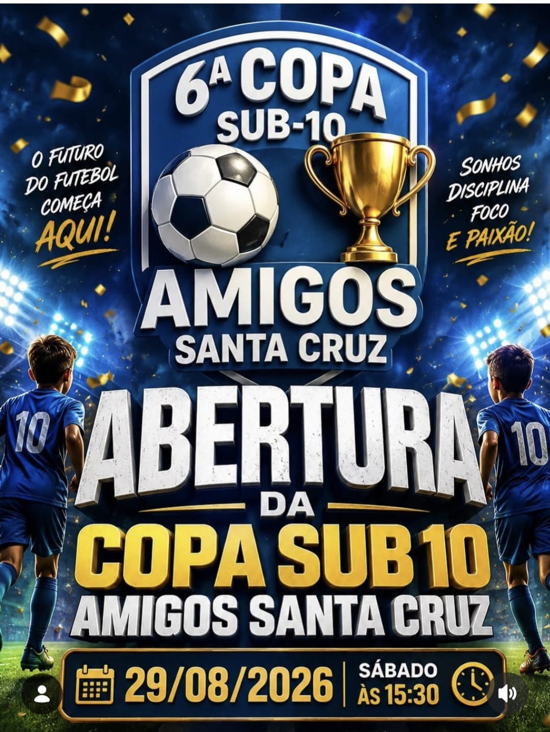 6ª Copa Sub-10 Amigos Santa Cruz reúne jovens atletas em projeto do Gefron