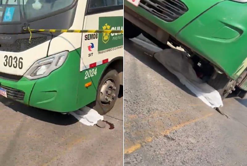 Homem de 57 anos morre após ser atingido por ônibus no Pedregal, em Cuiabá
