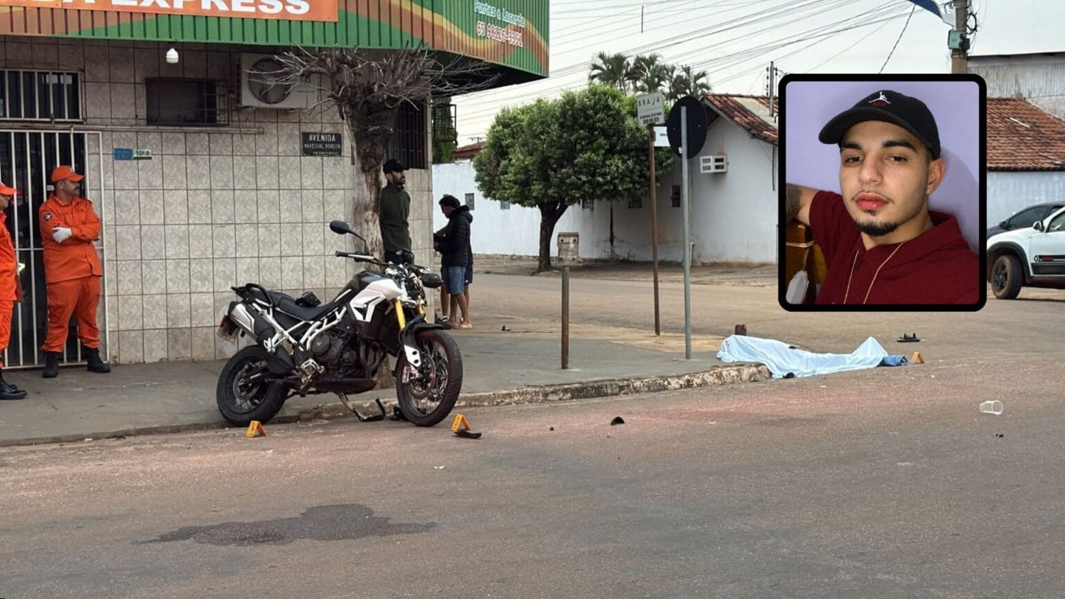 Homem morre atropelado por moto e condutor foge após batida em Pontes e Lacerda; veja o vídeo
