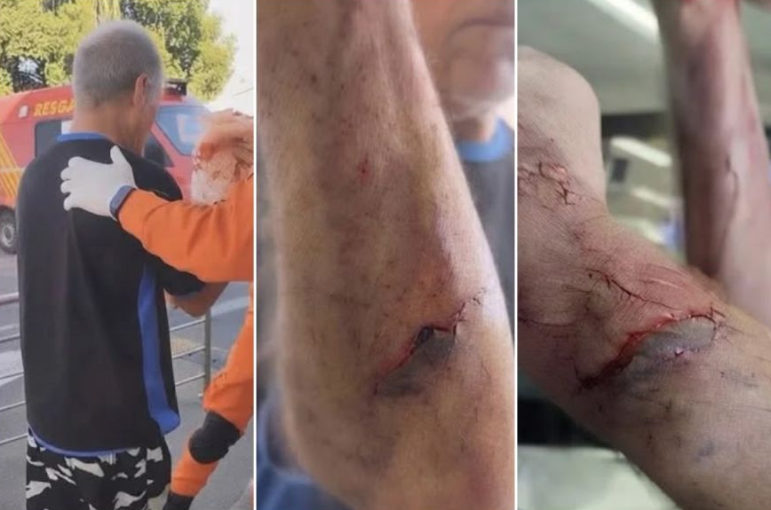 Funcionária do supermercado Comper é acusada de agredir idoso com ripa; veja vídeo