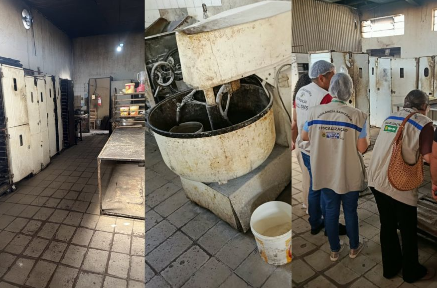 Padaria interditada desde 2025 é fechada de novo por funcionar irregularmente; veja vídeos