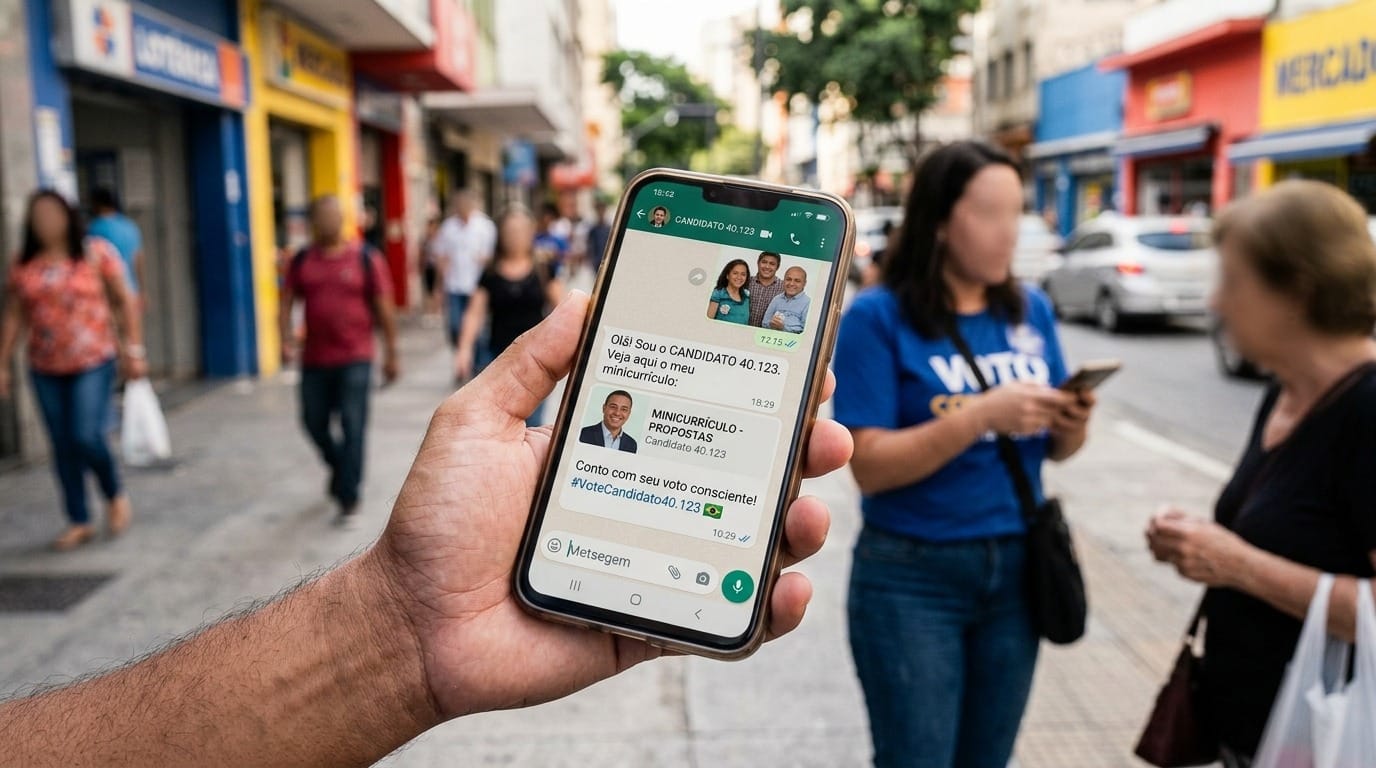 A uma semana das eleições, cabos eleitorais intensificam pedidos de voto por mensagens